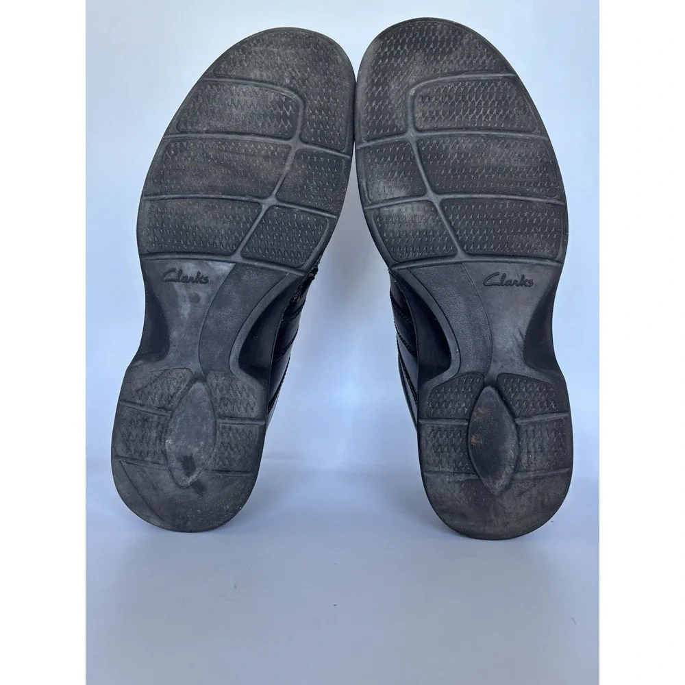 Clarks Touareg Vibe Mens 11.5 US/45 EU Oxford Shoe Black‎ Leather Casual Office